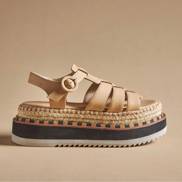 ***ISO*** Farm Rio Mango Trees platform espadrille sandals - Picture 1 of 1